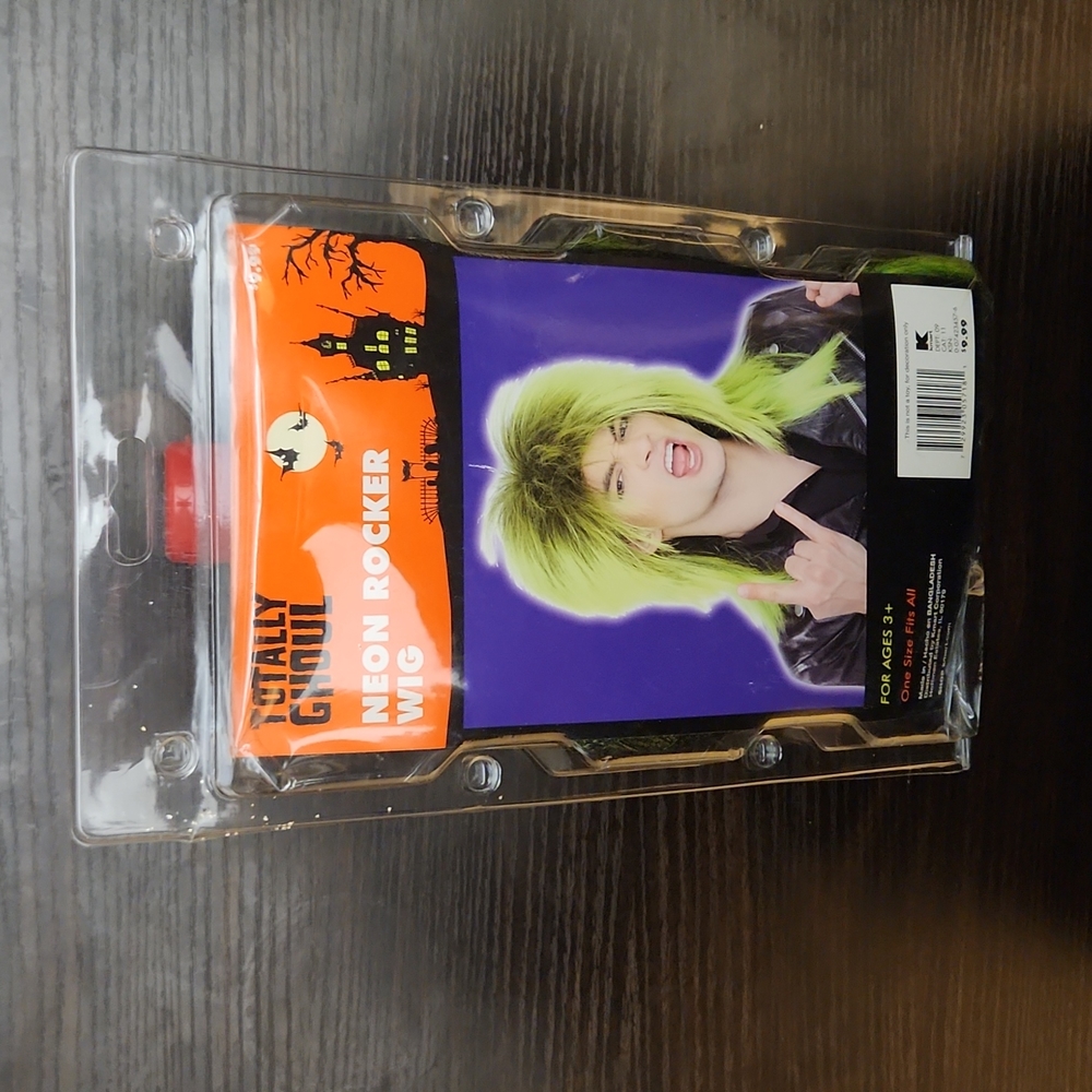 Totally Ghoul Halloween Neon Rocker Wig